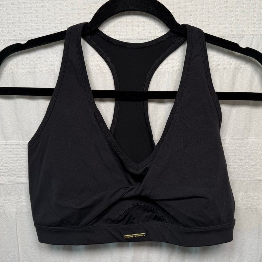 Whitney Simmons Gymshark Front Twist Sports Bra, Black, Size Medium